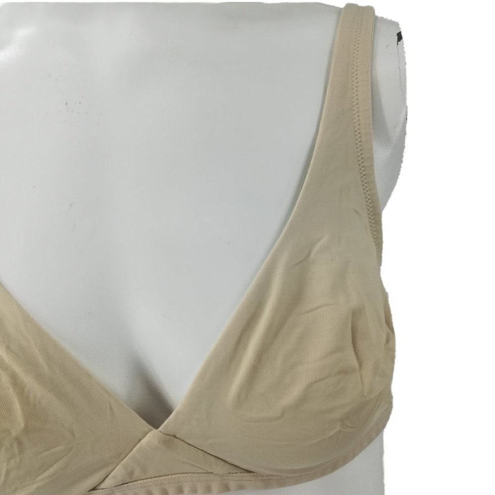 Lands End Soft Cup Bra Size 36B Wire Free Nude Tan Beige Stretch Adjustable - Picture 3 of 10